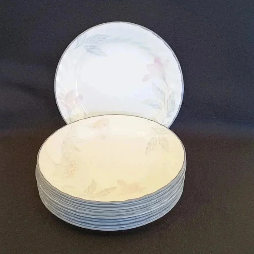 Vintage Corelle Pink Trio Bread or Dessert Plates 7 1/8" Set of 11